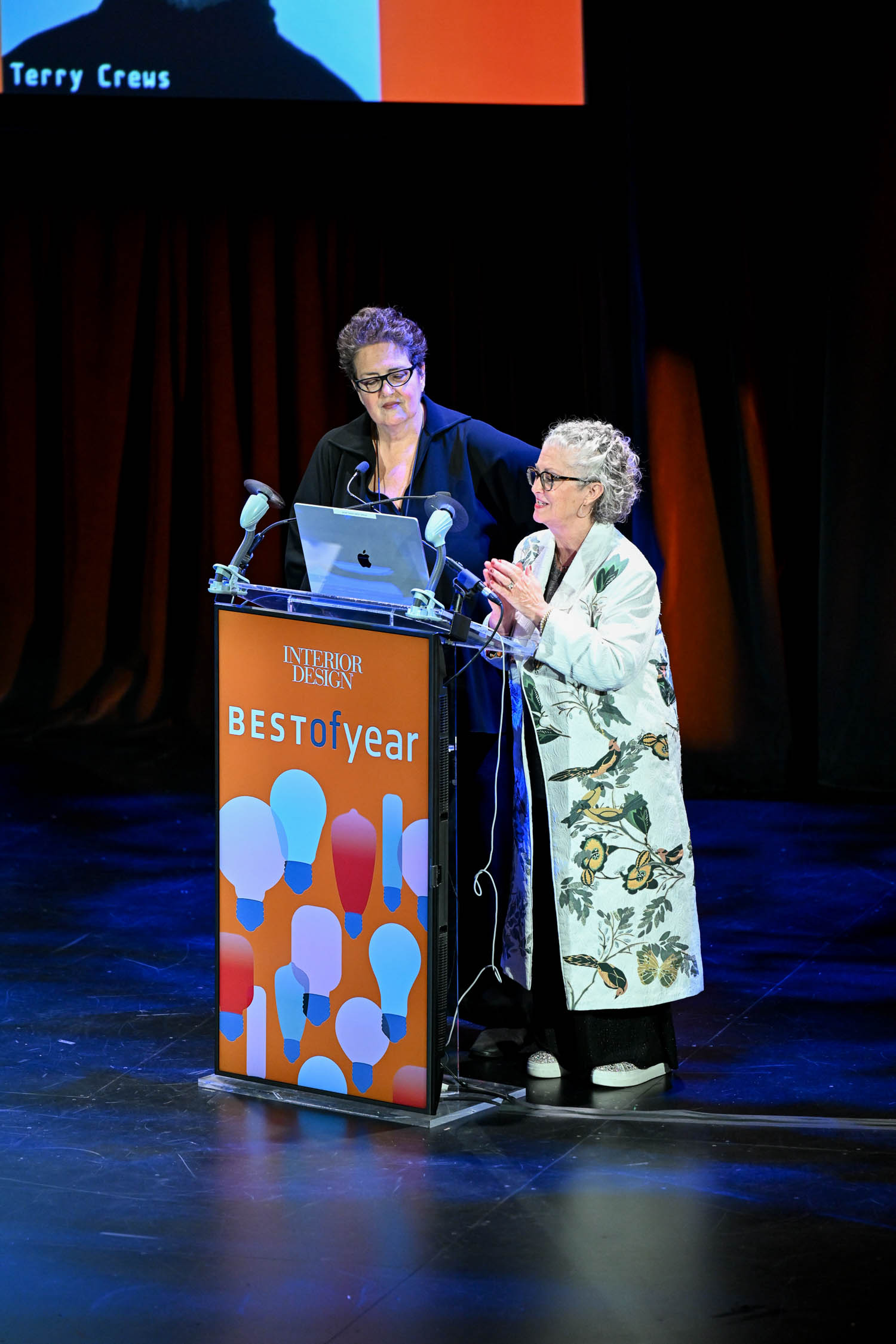 cindy allen and carol cisco on stage